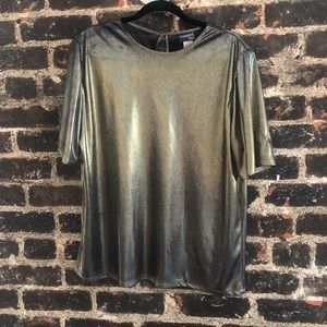 Vintage semi-sheer metallic shirt